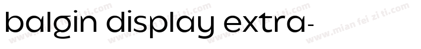 balgin display extra字体转换